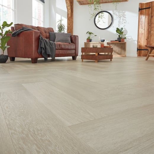 Karndean Van Gogh Rigid Core Herringbone Grey Brushed Oak
