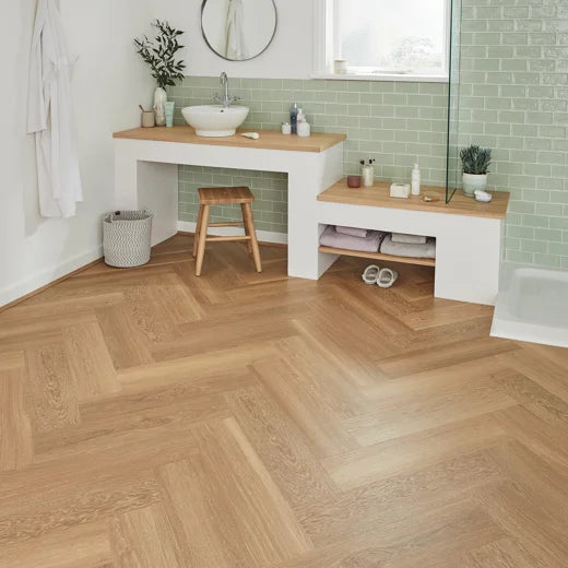 Karndean Van Gogh Rigid Core Herringbone Warm Brushed Oak