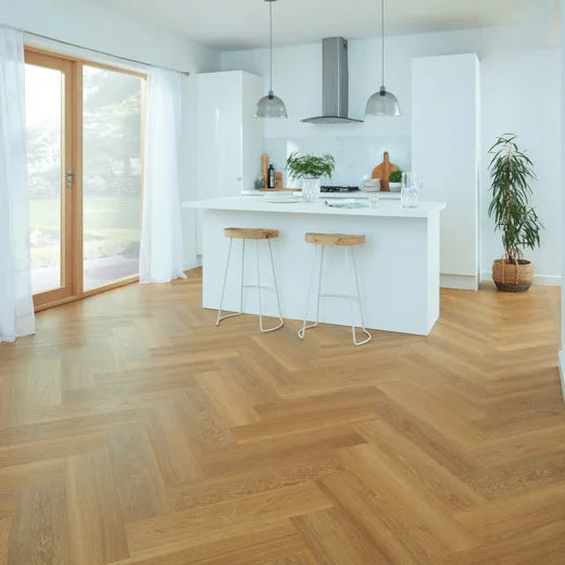 Van Gogh Herringbone Golden Brushed Oak VGW122T