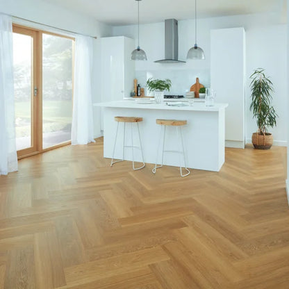 Van Gogh Herringbone Golden Brushed Oak VGW122T
