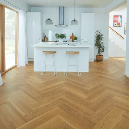 Karndean Van Gogh Rigid Core Herringbone Golden Brushed Oak